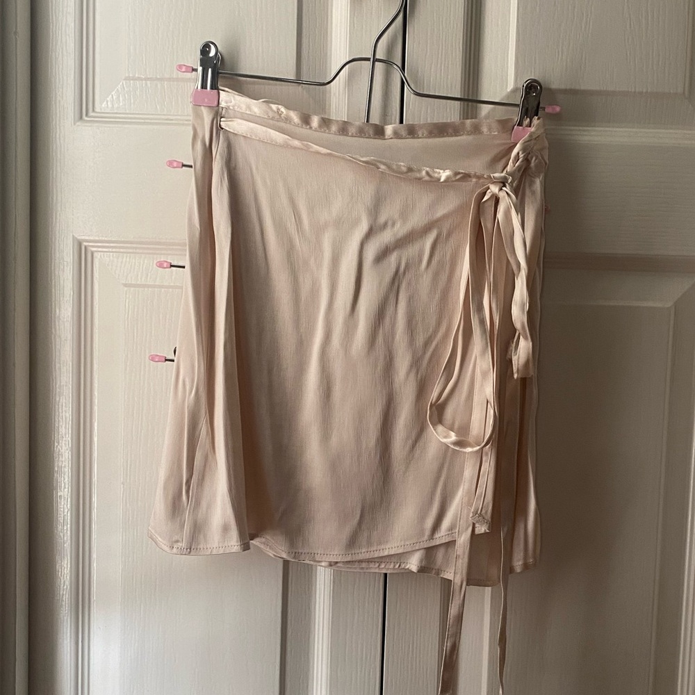 Zara satin wrap skirt